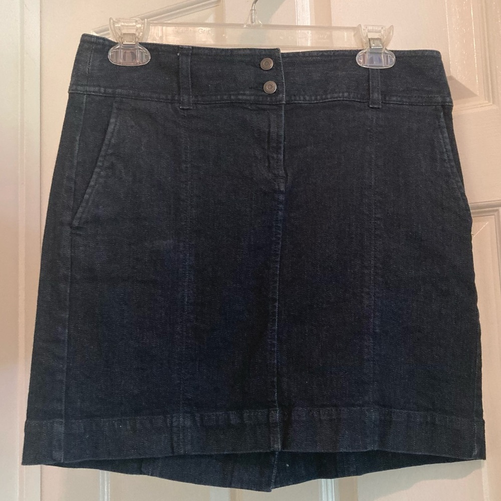 Ann Taylor Loft Jean mini pencil skirt Sz 2